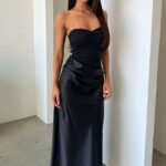 Amery Strapless Maxi Dress - Black
