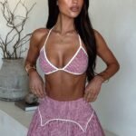 Betsey Bikini Top - Red Gingham