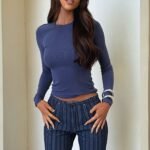 Jaylee Long Sleeve Tee - Navy