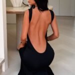 Elai Open Back Maxi Dress - Black