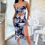 Florence Midi Dress - Blue Floral