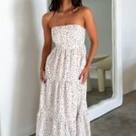 Hailey Maxi Dress - White Floral