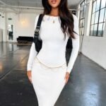 Hollis Midi Dress - White