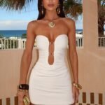 Ibiza Strapless Mini Dress - White