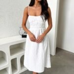 Mik Midi Dress - White