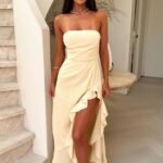 Milford Strapless Maxi Dress - Yellow