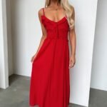 Nicola Midi Dress - Red
