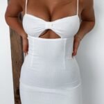 Pindown Dress - White