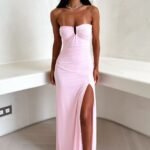 Renesmee Strapless Maxi Dress - Pink