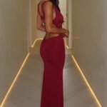 Synne V-Neck Maxi Dress - Burgundy